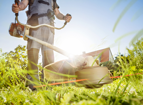 stock photo-gardening-with-a-brushcutter-672424711
